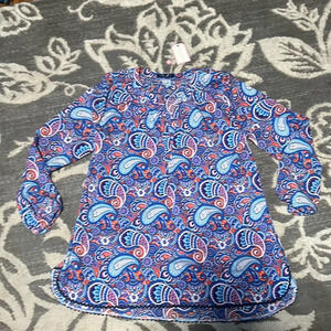 Simply southern new blouse. Size large. Silky feeling. NWT v neck